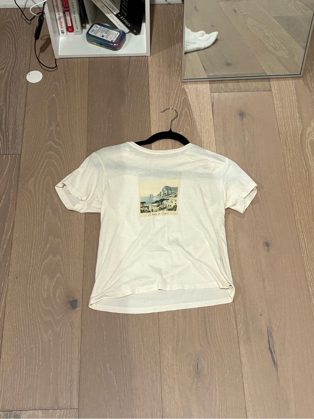 Kids Cream Graphic Tee - Scenic Print